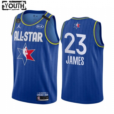 Maillot Enfant Los Angeles Lakers LeBron James 23 2020 All-Star Jordan Brand Bleu Swingman